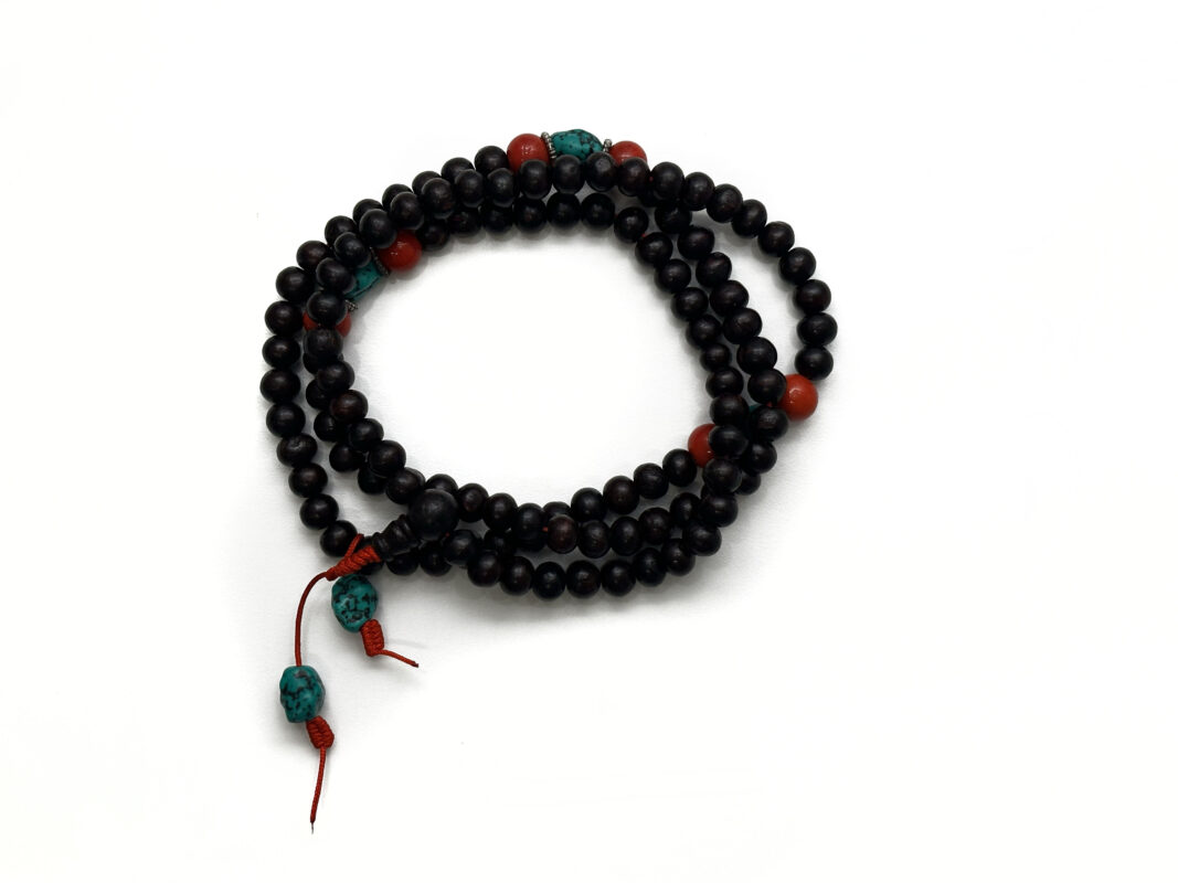 Photo of a string of prayer beads.